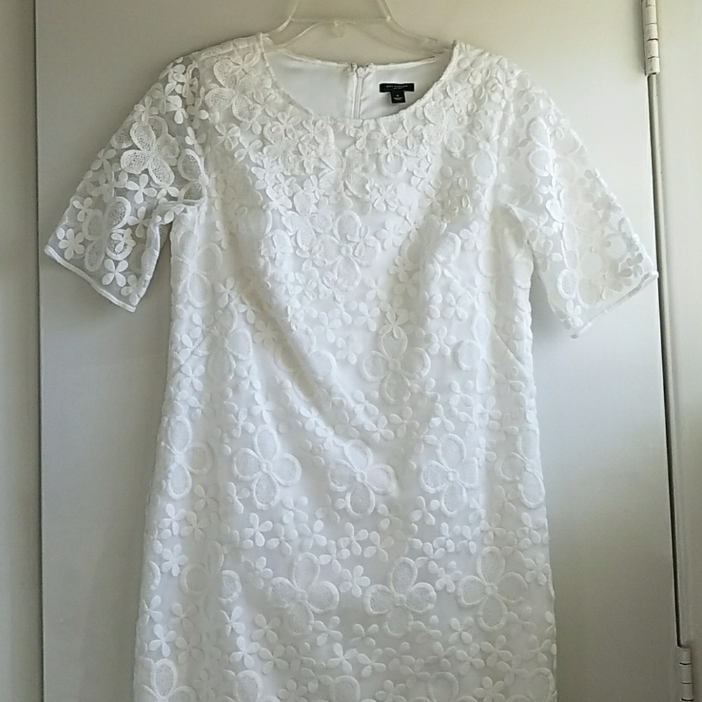 Ann Taylor White Sheath Dress